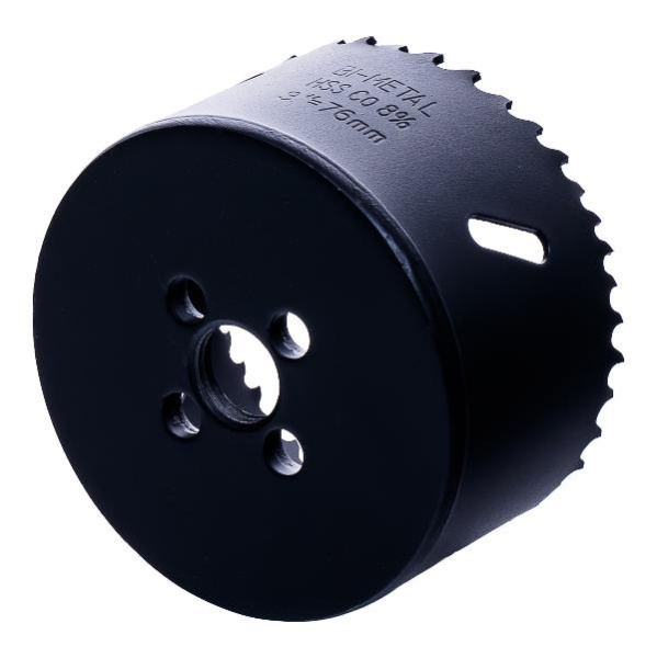 Коронка биметаллическая по металлу 76мм, крупный зуб, Hilberg Bi-Metal Cobalt 8% (М42), CML076