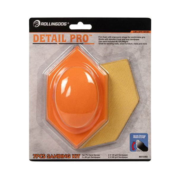 Набор для ручной шлифовки Rollingdog №2 (7 предметов), арт.81040