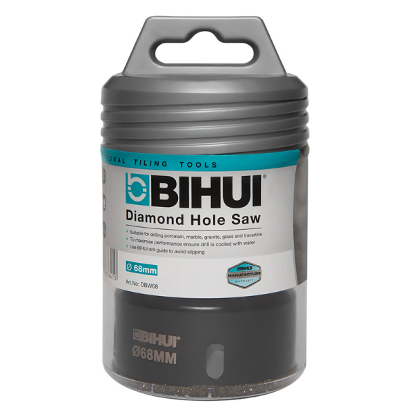 Алмазная коронка по стеклу и керамике BIHUI 68 мм арт. DBW68