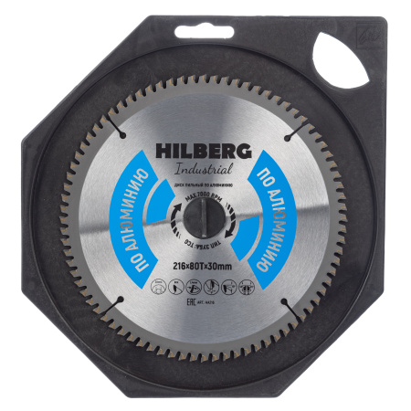 Диск пильный Hilberg Industrial Алюминий 216*30*80Т HA216