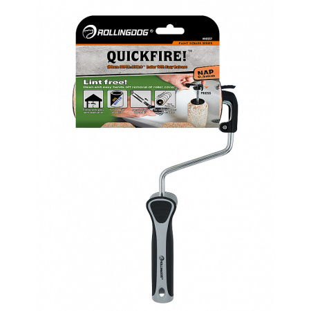 Валик с бюгелем 8мм QUICKFIRE! (конус) Rollingdog SUPER-MICRO 180мм микрофибра 9.5мм арт.60257