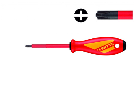 Отвертка диэлектрическая WITTE MAXX VDE крест. PH 1/MODUL 4,5 х80 мм new 537412016