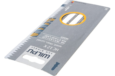 Пилка для электрического лобзика по дереву фигурный чистый рез WILPU HC 12 K уп.5шт. арт.0211300005