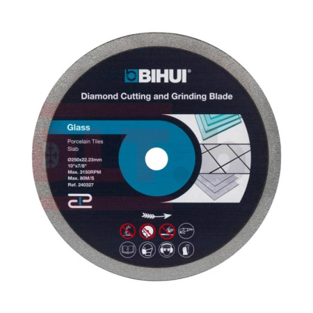 Универсальный шлифовально-отрезной алмазный диск BIHUI, 250мм, арт.DPG250