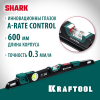 Литой уровень KRAFTOOL Shark с глазком a-rate control, 600 мм арт. 34920-60