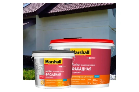 Краска Marshall AKRIKOR структурная BW 4.5 л