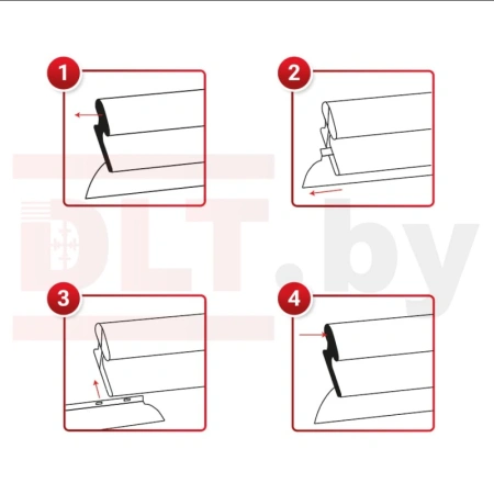 Малярный шпатель DLT Finish версия PRO V2, h-образный 80 см (лезвие 0.5 мм) арт. 3883