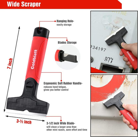 Набор скребков 40мм; 90мм, Goldblatt G03073