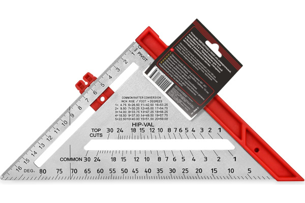 Угольник многофункциональный VertexTools profi 6 в 1, inox+abs+магнит, толщина 2,0 мм 3046-2