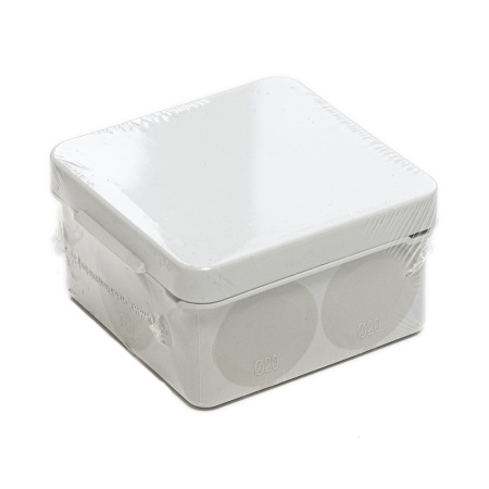 Коробка распред-ая 60-0200 для прямого монтажа двухкомп. безгалогенная (HF) 70х70х40 Промрукав