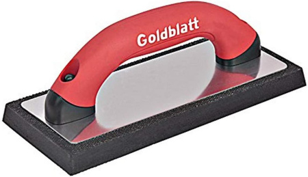 Шпатель для затирки резиновый черный прямоугольный 229х102мм, Goldblatt G06964