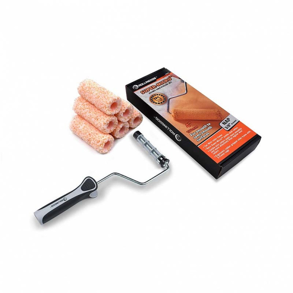 Набор валиков с бюгелем Rollingdog SUPER-MICRO 100мм, ворс 9.5мм, микрофибра, арт.70264