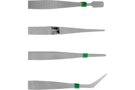 Набор пинцетов из нержавеющей стали 4 предмета VertexTools 0032-4