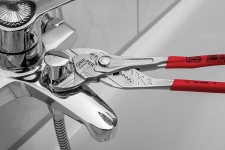Клещи переставные-гаечный ключ 250мм покрытие Crom рукоятки обливные NWS Gripper K2 1664-42-250