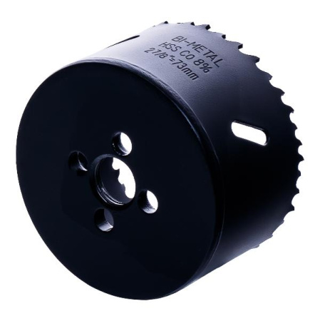 Коронка биметаллическая по металлу 73мм, крупный зуб, Hilberg Bi-Metal Cobalt 8% (М42), CML073