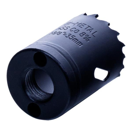 Коронка биметаллическая по металлу 35мм, крупный зуб, Hilberg Bi-Metal Cobalt 8% (М42), CML035