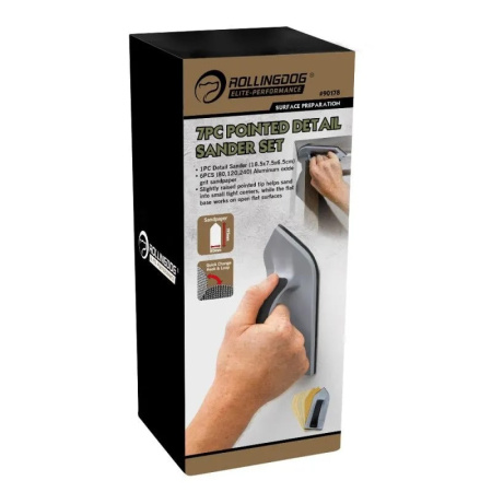 Набор для ручной шлифовки Rollingdog (7 предметов), серия Elite, арт.90178