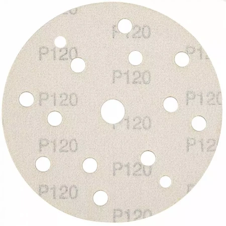 Абразивный круг P120 SCHTAER 255 Abrasive paper 150 мм 15 отверстий, уп. 10 шт, арт. 255Sc120