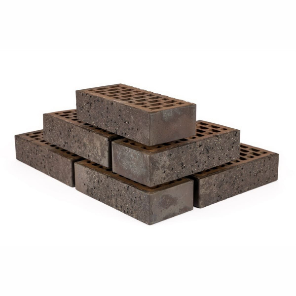 Облицовочный кирпич Тайга черное сокровище скала 1НФ 250х65х120 мм