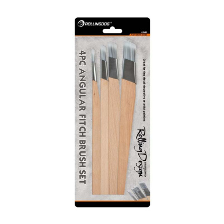 Набор филеночных кистей Design 6/12/18/25мм, синтетика, серия Professional, Rollingdog арт.10689