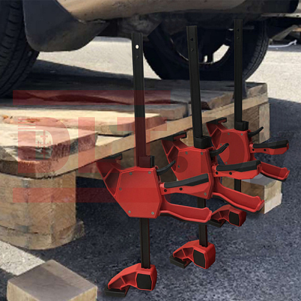 Струбцина быстрозажимная 300мм длина губок 90мм DLT 90301