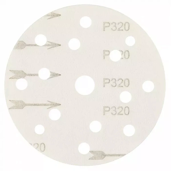 Абразивный круг P320 SCHTAER 255 Abrasive paper 150 мм 15 отверстий, уп. 10 шт, арт. 255Sc320