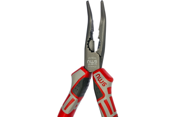 Длинногубцы загнутые 45° 170мм покрытие TitanFinish рукоятки SoftGripp 3K NWS 141-69-170