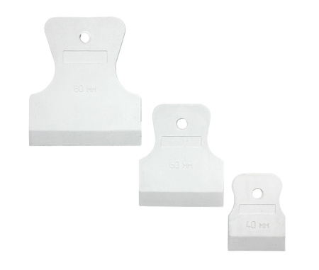 Набор шпателей резиновых 40-60-80 мм, белые арт. 02-04-300