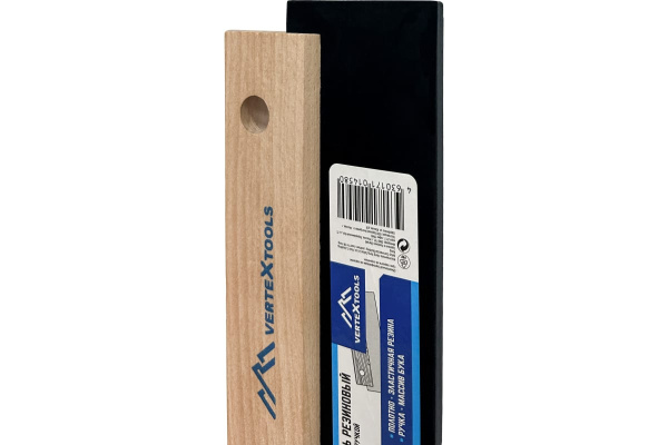 Резиновый шпатель VertexTools 195 мм, с деревянной ручкой арт.1606-195