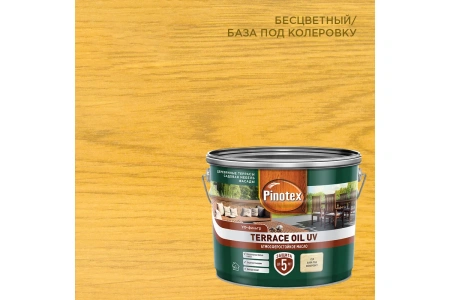Масло для террас Pinotex Terrace Oil UV CLR 9 л