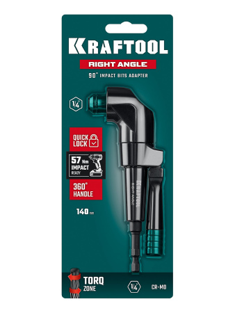 Держатель бит угловой KRAFTOOL RIGHT ANGLE, 140 мм арт. 26767
