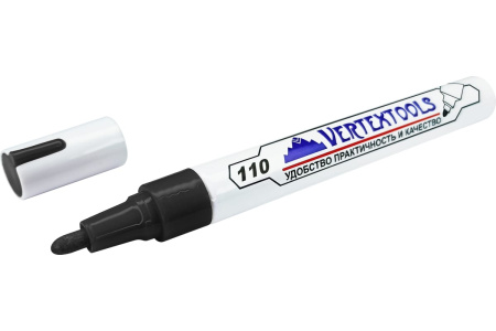 Строительный маркер-краска VertexTools черный арт.0020-02