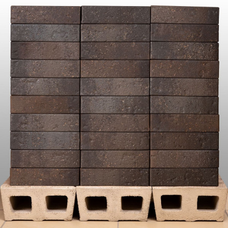 Облицовочный кирпич Тайга графит лава 0,7НФ 250х65х85 мм