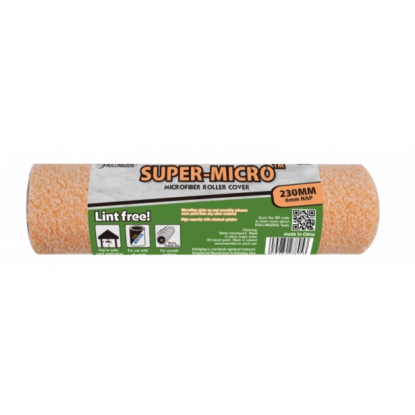 Валик для бюгеля Rollingdog SUPER-MICRO 230 мм ворс 6 мм микрофибра арт. 00454