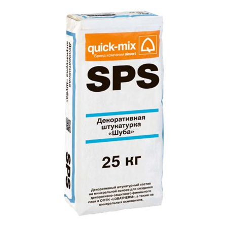 BA-SPS шуба 2,0мм, цементная декоративная штукатурка, quick-mix, 25 кг