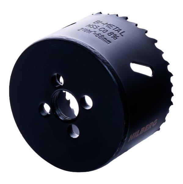 Коронка биметаллическая по металлу 68мм, крупный зуб, Hilberg Bi-Metal Cobalt 8% (М42), CML068