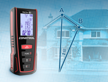 Лазерный дальномер 100м CONDTROL Vector 80, 1-4-099