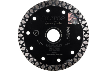 Диск отрезной алмазный Hilberg SUPER TURBO 125мм/22,23мм/2,15мм, HS102