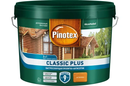 Пропитка-антисептик Pinotex Classic Plus Лиственница 9 л