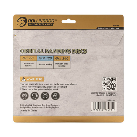 Шлифовальный круг P120 Rollingdog 225мм сплошной уп.6шт. 90141