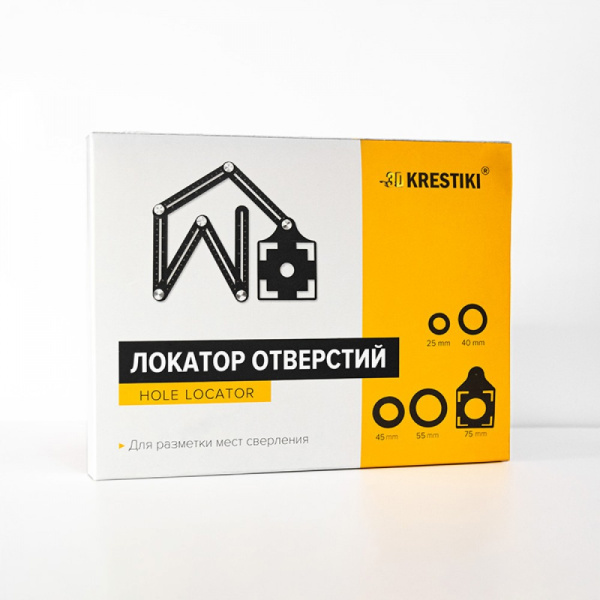 Шаблон плиточника с угловым фиксатором 6 колен 1 трафарет 3D KRESTIKI