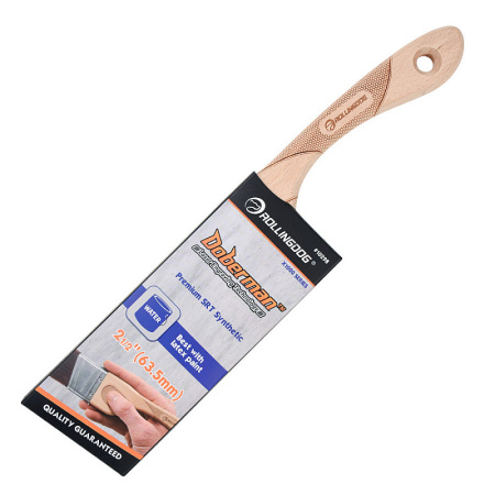 Плоская кисть Rollingdog DOBERMAN X1000 2,5”(63,5 мм) угловой срез, синтетика арт.10298