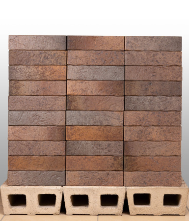 Облицовочный кирпич Тайга морион юг скала 0,7НФ 250х65х85 мм