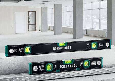 Уровень KRAFTOOL с зеркальным глазком, 1200 мм арт. 34781-120