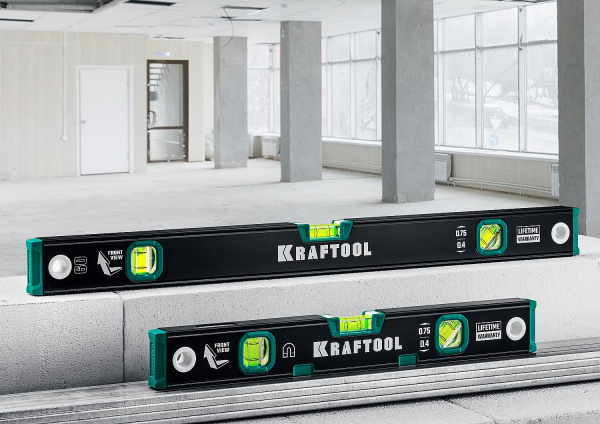 Уровень KRAFTOOL с зеркальным глазком, 1200 мм арт. 34781-120