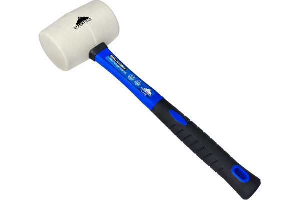 Киянка резиновая 450г белая резина, рукоятка фибергласовая обрезиненная VertexTools 10-45-450 Киянка резиновая 450г белая резина, рукоятка фибергласовая обрезиненная VertexTools 10-45-450