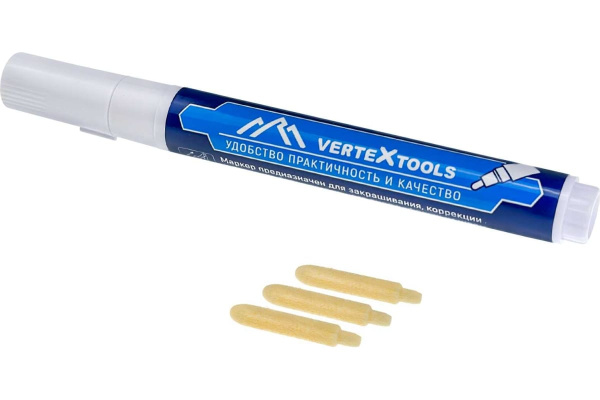 Маркер для затирки кафельных швов VertexTools белый 0022-140 Маркер для затирки кафельных швов VertexTools белый 0022-140