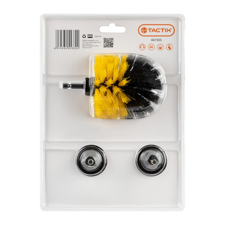 Набор насадок-щеток на дрель Tactix, 3шт, арт.447303 Набор насадок-щеток на дрель Tactix, 3шт, арт.447303