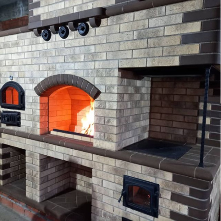 Печной кирпич Кёнигштайн Санторини акватинта 1НФ 250х65х120 мм