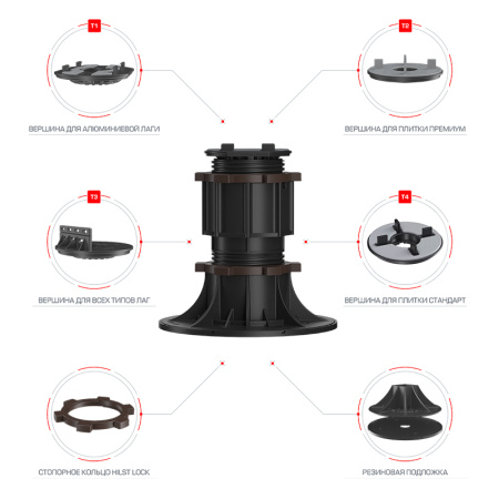 Регулируемая опора HILST LIFT HL3 70-120 мм